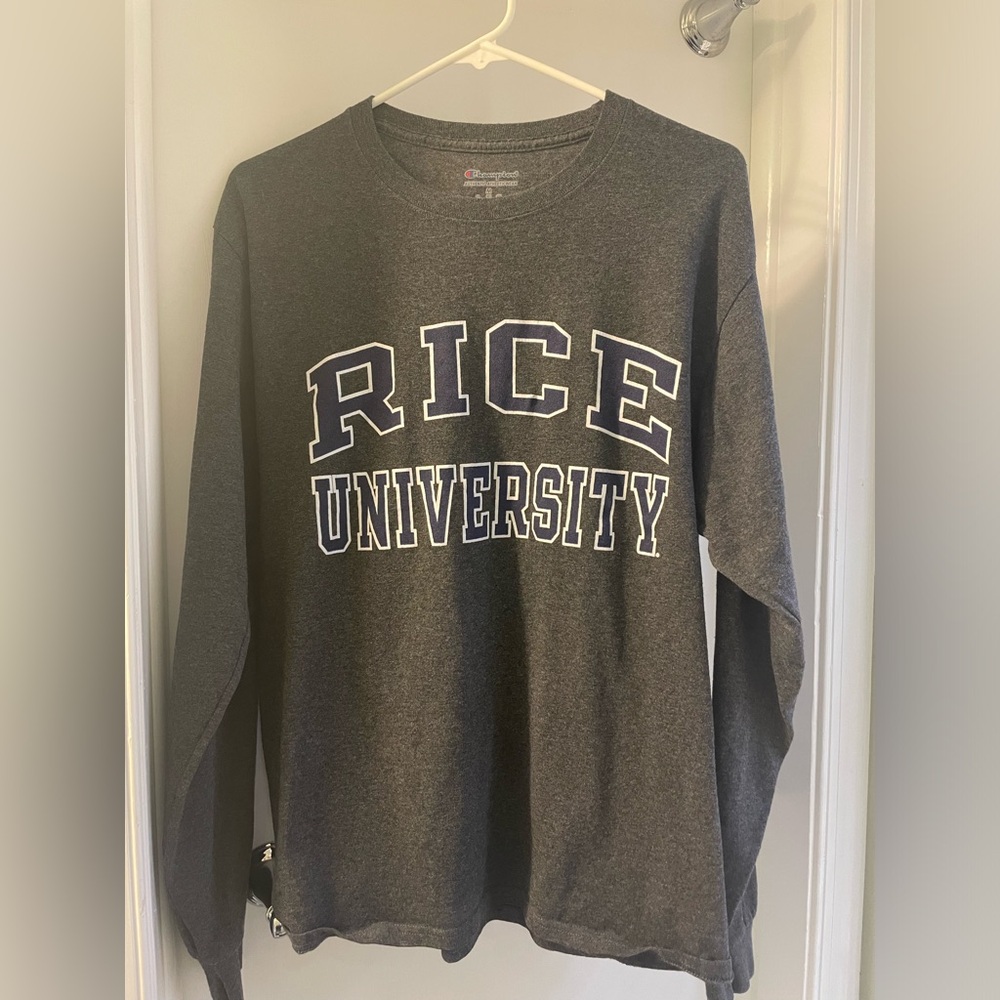 Rice University Champion long sleeve t shirt unisex size medium